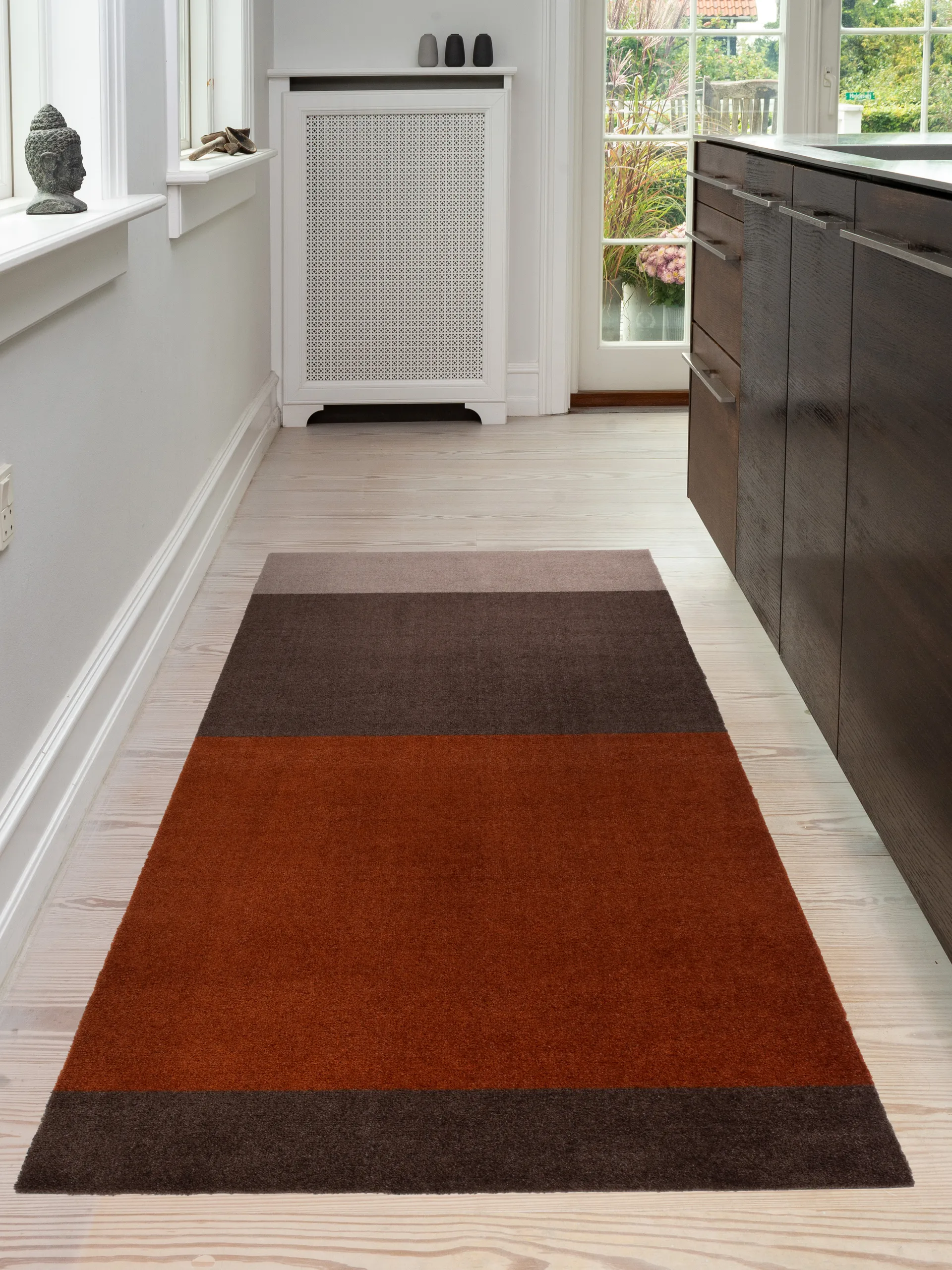 Stripes by tica tapis de couloir horizontal, Brown-terracotta, 90x200 cm tica copenhagen