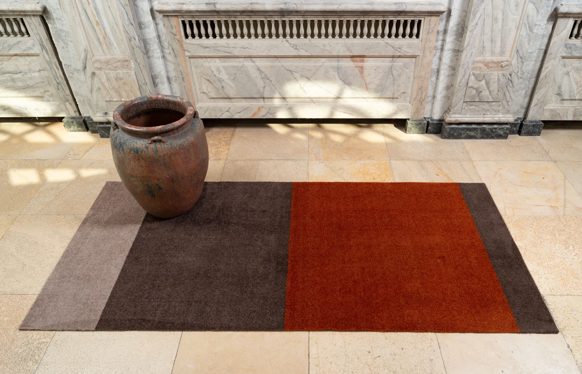 Stripes by tica tapis de couloir horizontal, Brown-terracotta, 90x200 cm tica copenhagen