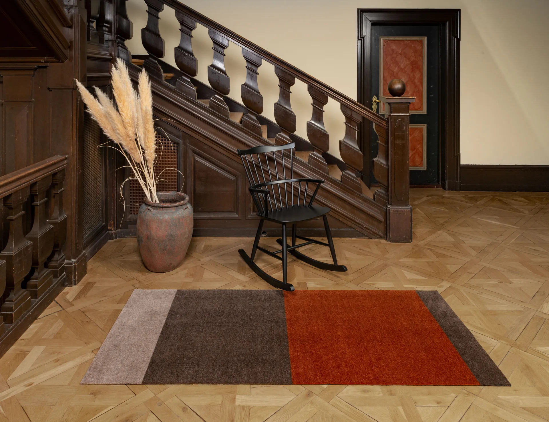 Stripes by tica tapis de couloir horizontal, Brown-terracotta, 90x200 cm tica copenhagen