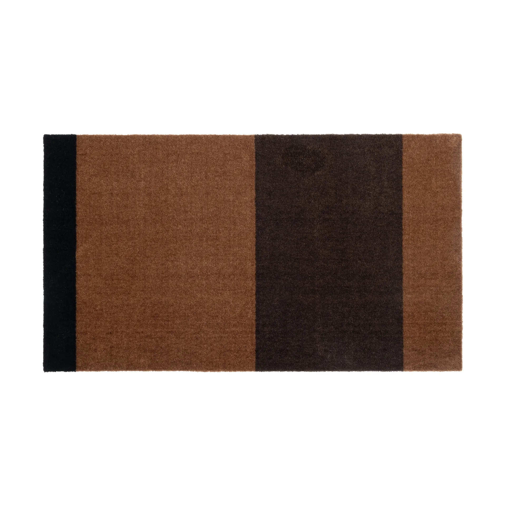Stripes by tica tapis de couloir horizontal, Cognac-dark brown-black, 67x120 cm tica copenhagen