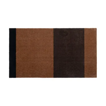 Stripes by tica tapis de couloir horizontal - Cognac-dark brown-black, 67x120 cm - tica copenhagen