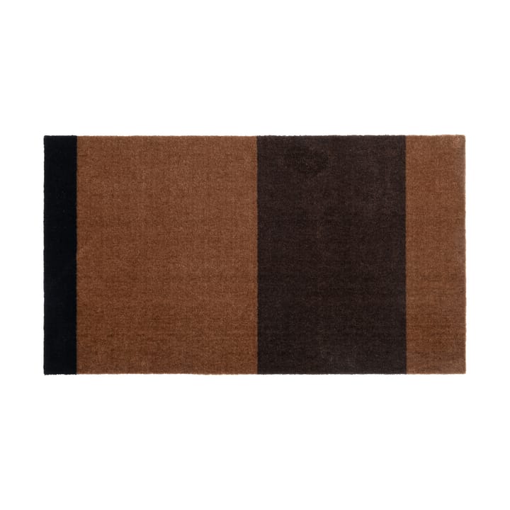 Stripes by tica tapis de couloir horizontal - Cognac-dark brown-black, 67x120 cm - Tica copenhagen