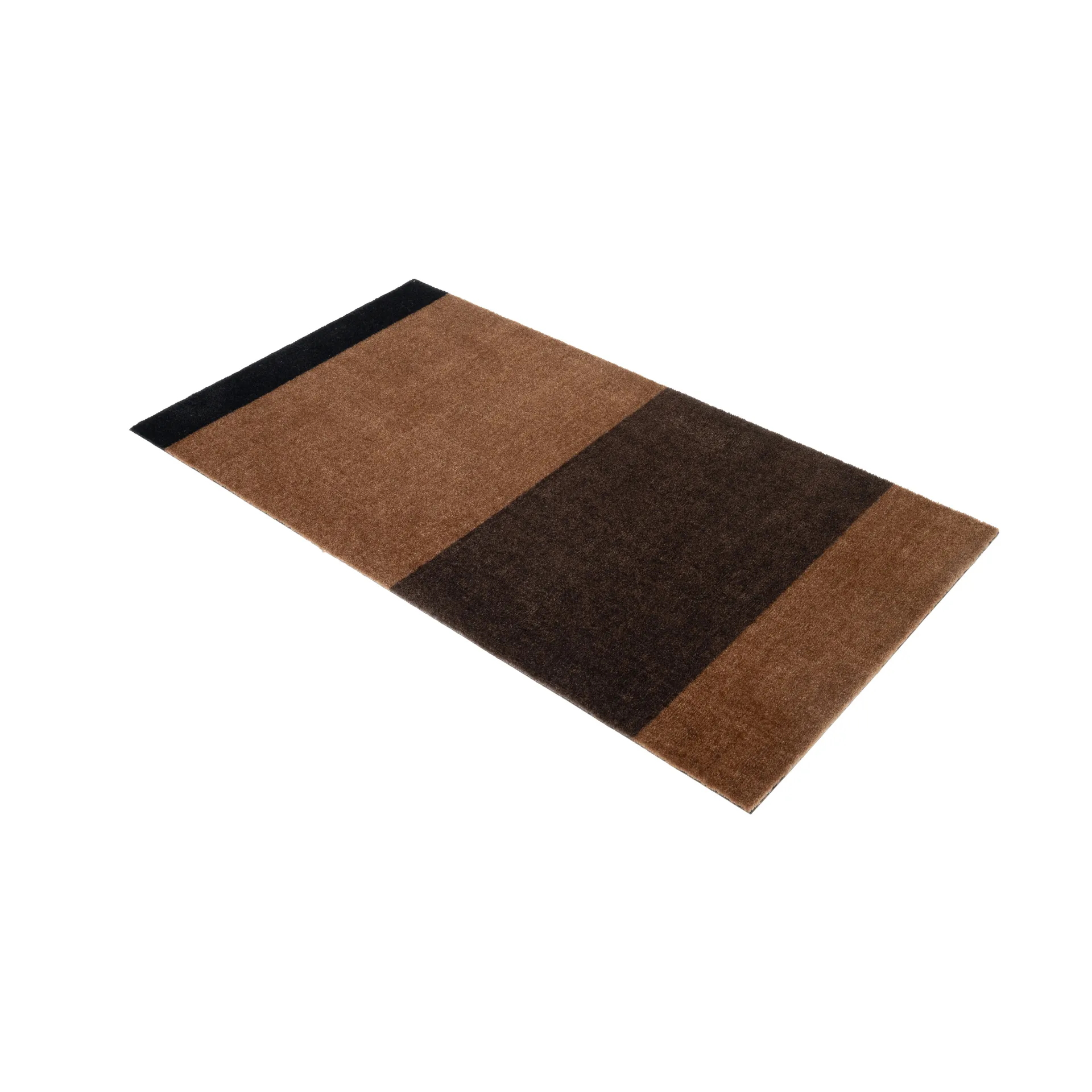 Stripes by tica tapis de couloir horizontal, Cognac-dark brown-black, 67x120 cm tica copenhagen