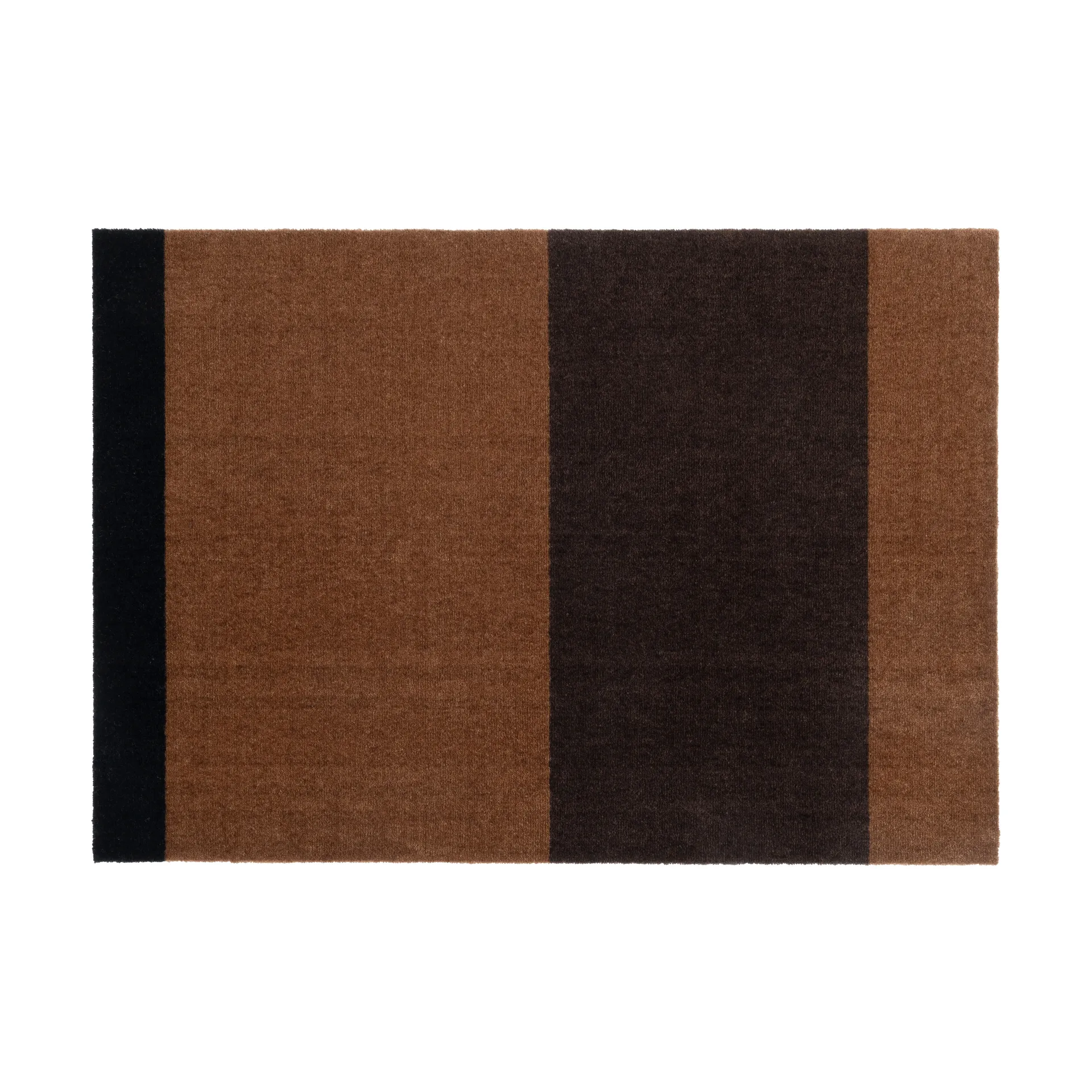 Stripes by tica tapis de couloir horizontal, Cognac-dark brown-black, 90x130 cm tica copenhagen