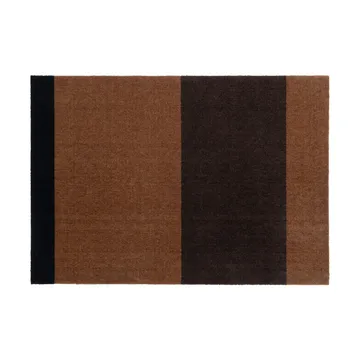 Stripes by tica tapis de couloir horizontal - Cognac-dark brown-black, 90x130 cm - tica copenhagen