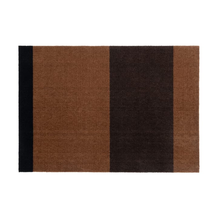 Stripes by tica tapis de couloir horizontal - Cognac-dark brown-black, 90x130 cm - Tica copenhagen