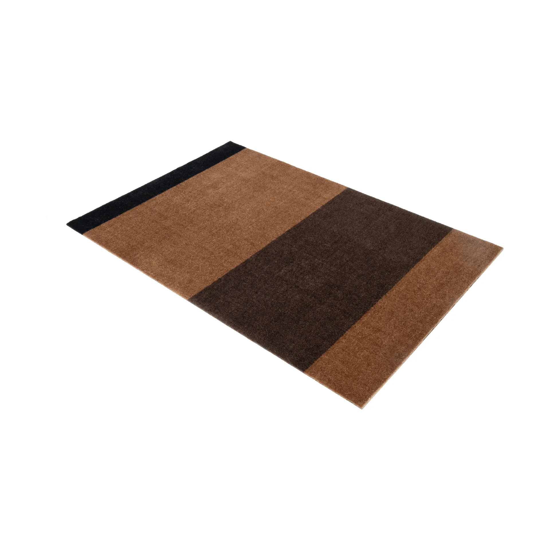 Stripes by tica tapis de couloir horizontal, Cognac-dark brown-black, 90x130 cm tica copenhagen