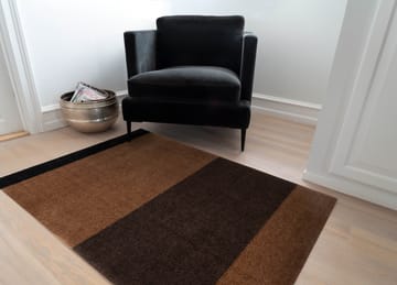 Stripes by tica tapis de couloir horizontal - Cognac-dark brown-black, 90x130 cm - tica copenhagen