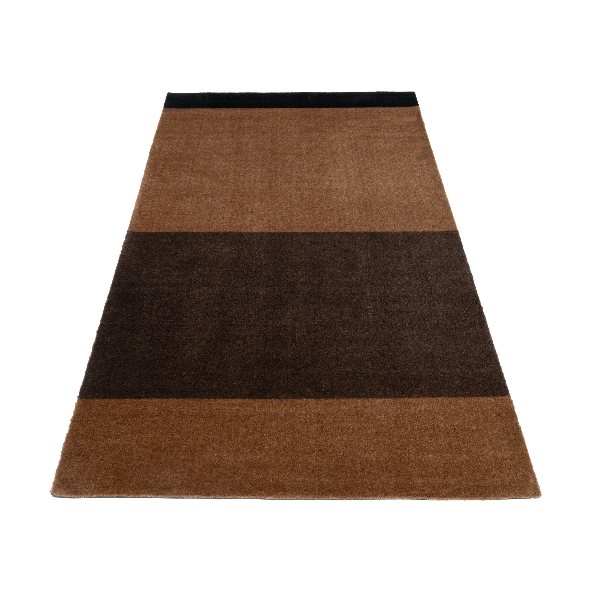 Stripes by tica tapis de couloir horizontal, Cognac-dark brown-black, 90x200 cm tica copenhagen
