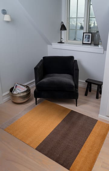 Stripes by tica tapis de couloir horizontal - Dijon-brown-sand, 90x130 cm - tica copenhagen