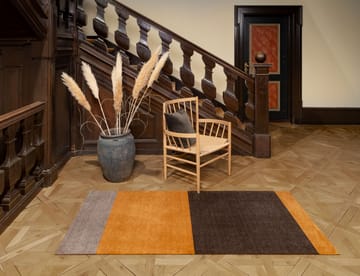 Stripes by tica tapis de couloir horizontal - Dijon-brown-sand, 90x200 cm - tica copenhagen