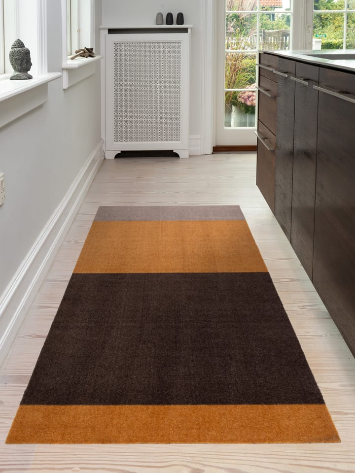 Stripes by tica tapis de couloir horizontal, Dijon-brown-sand, 90x200 cm tica copenhagen