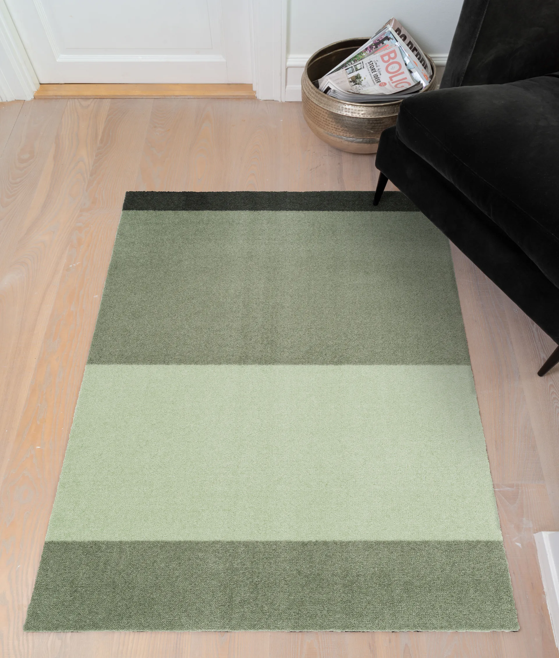 Stripes by tica tapis de couloir horizontal, Green, 67x120 cm tica copenhagen