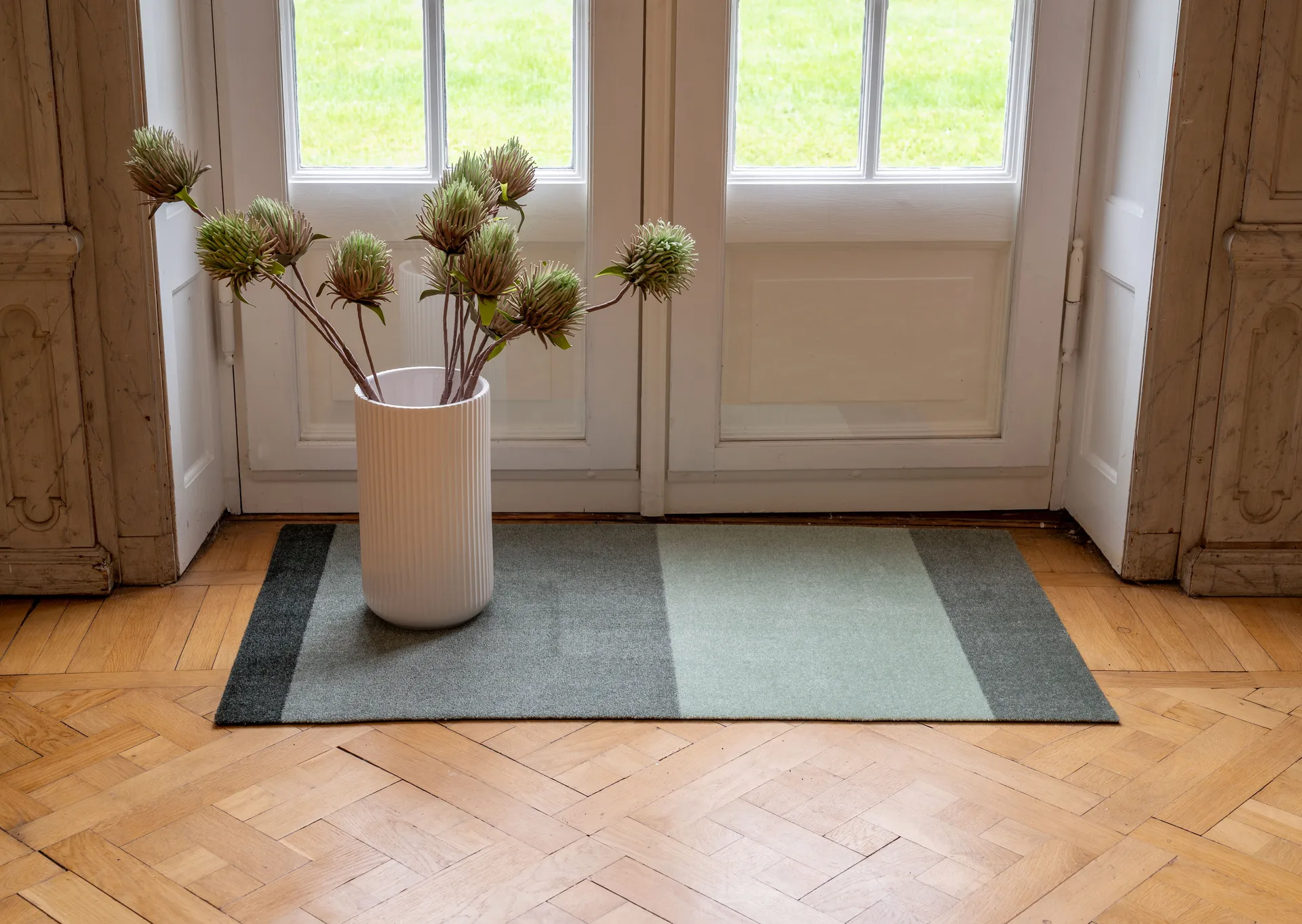 Stripes by tica tapis de couloir horizontal, Green, 67x120 cm tica copenhagen