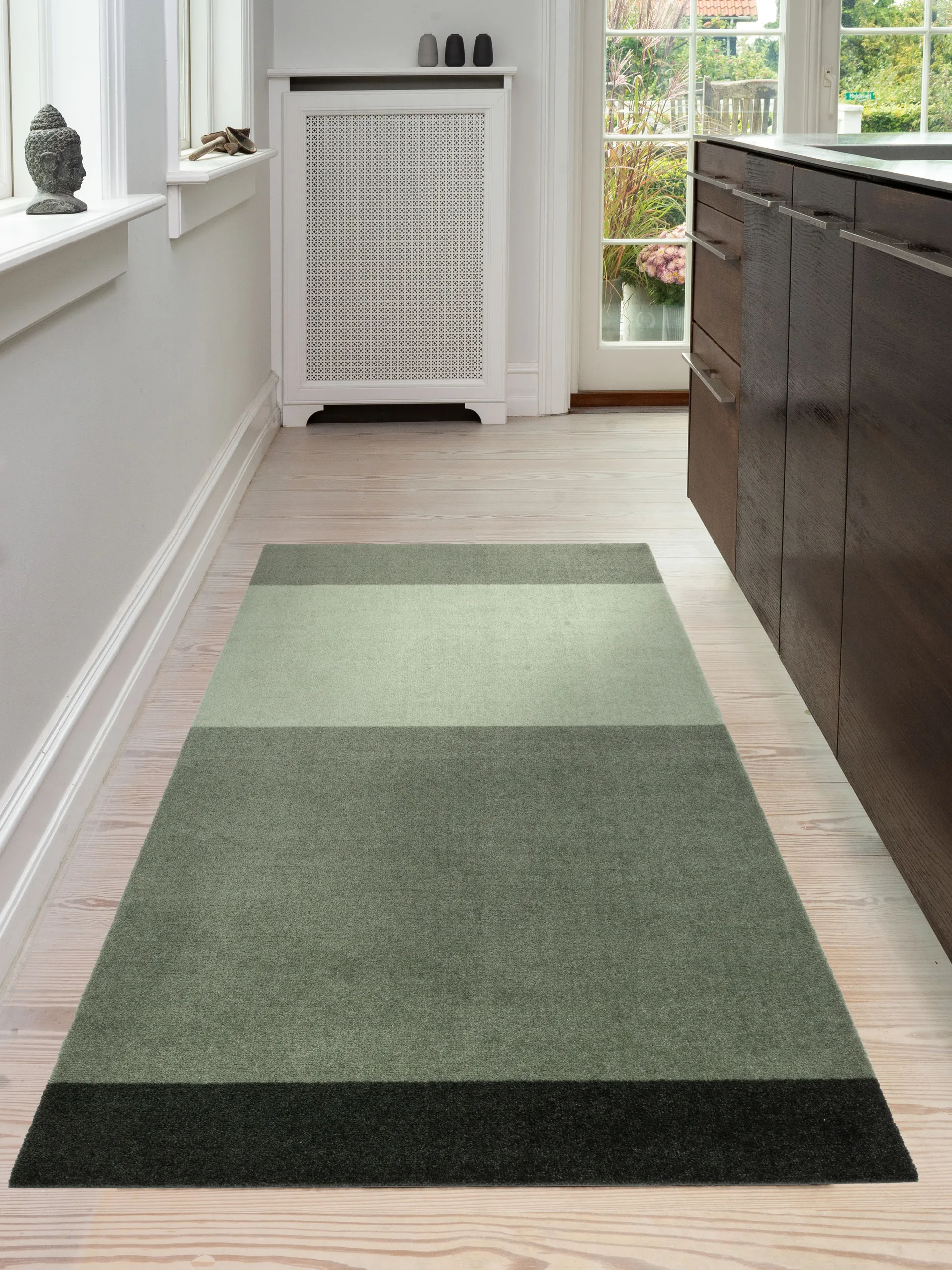 Stripes by tica tapis de couloir horizontal, Green, 90x200 cm tica copenhagen