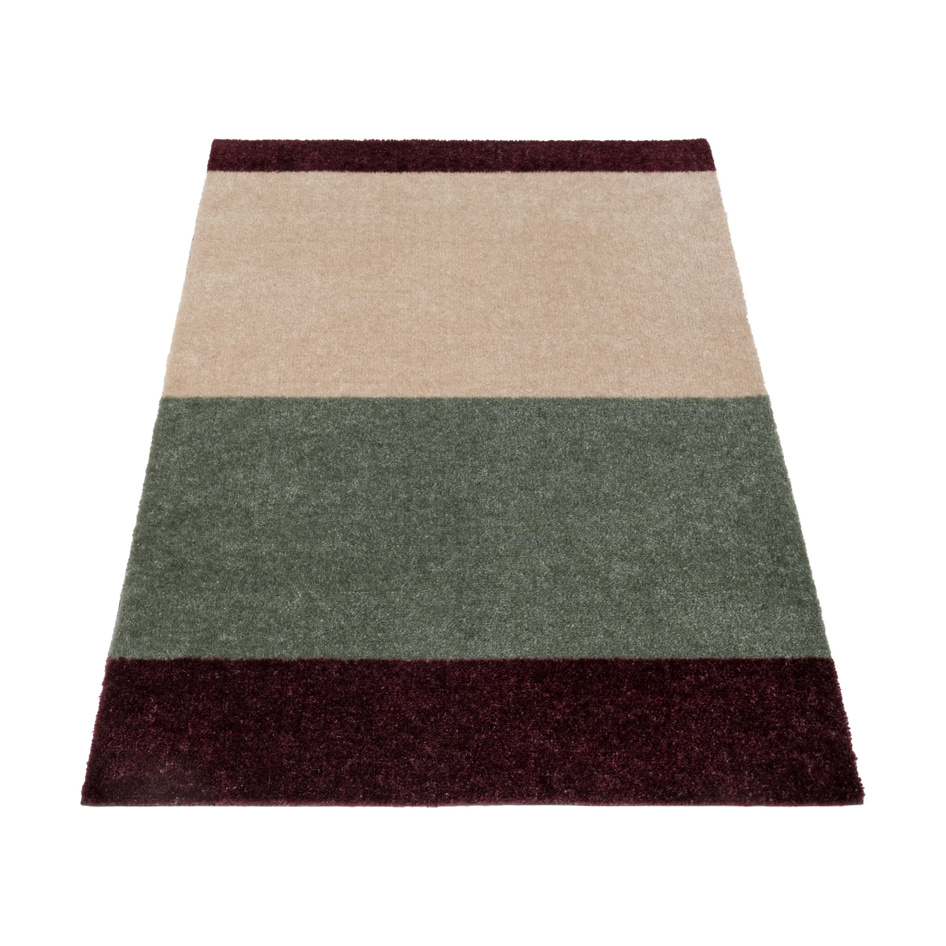 Stripes by tica tapis de couloir horizontal, Green-ivory-bordeaux, 67x120 cm tica copenhagen