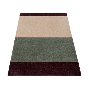Stripes by tica tapis de couloir horizontal - Green-ivory-bordeaux, 67x120 cm - tica copenhagen