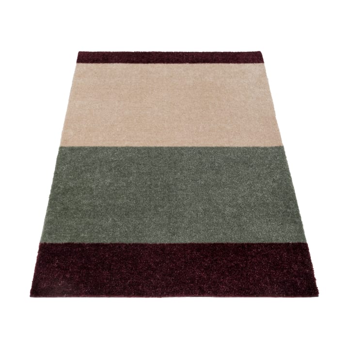 Stripes by tica tapis de couloir horizontal - Green-ivory-bordeaux, 67x120 cm - Tica copenhagen