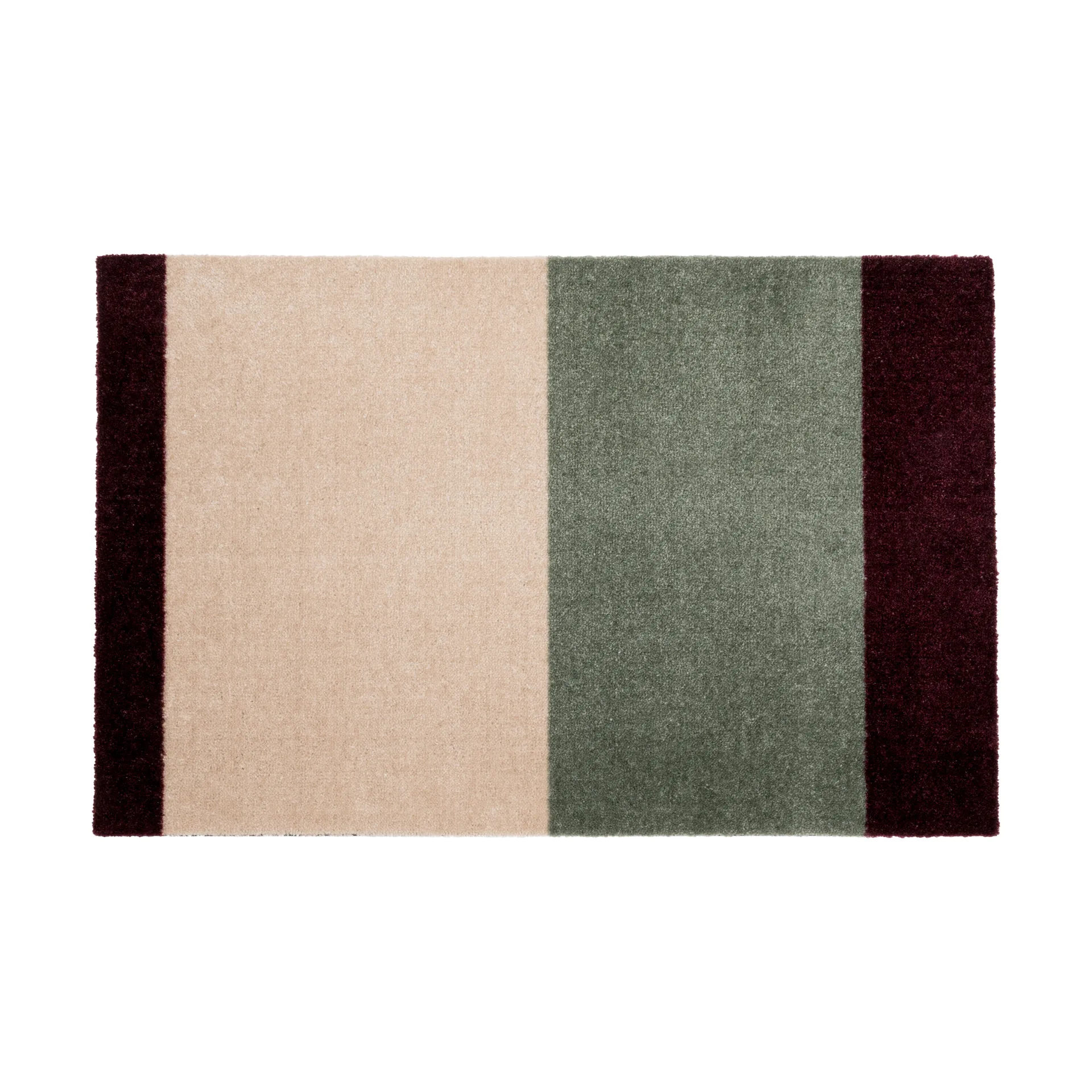 Stripes by tica tapis de couloir horizontal, Green-ivory-bordeaux, 67x120 cm tica copenhagen