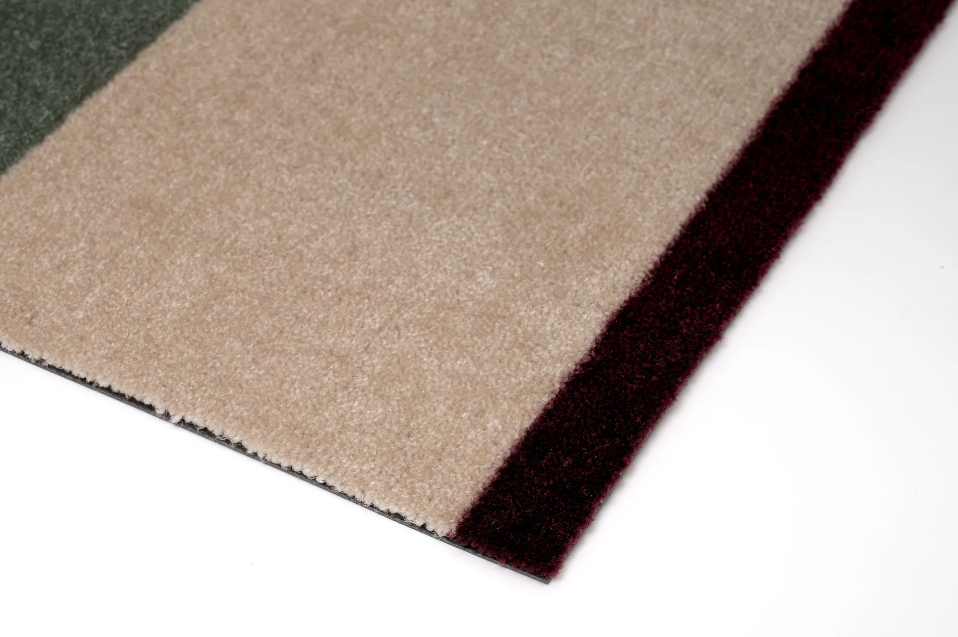 Stripes by tica tapis de couloir horizontal, Green-ivory-bordeaux, 67x120 cm tica copenhagen