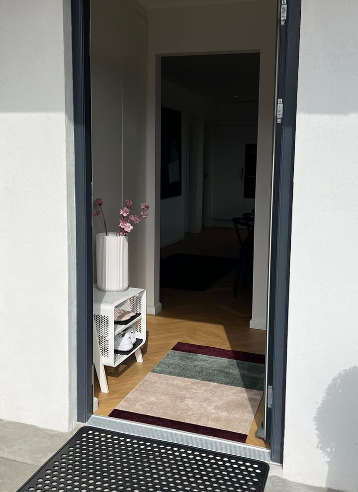 Stripes by tica tapis de couloir horizontal, Green-ivory-bordeaux, 67x120 cm tica copenhagen