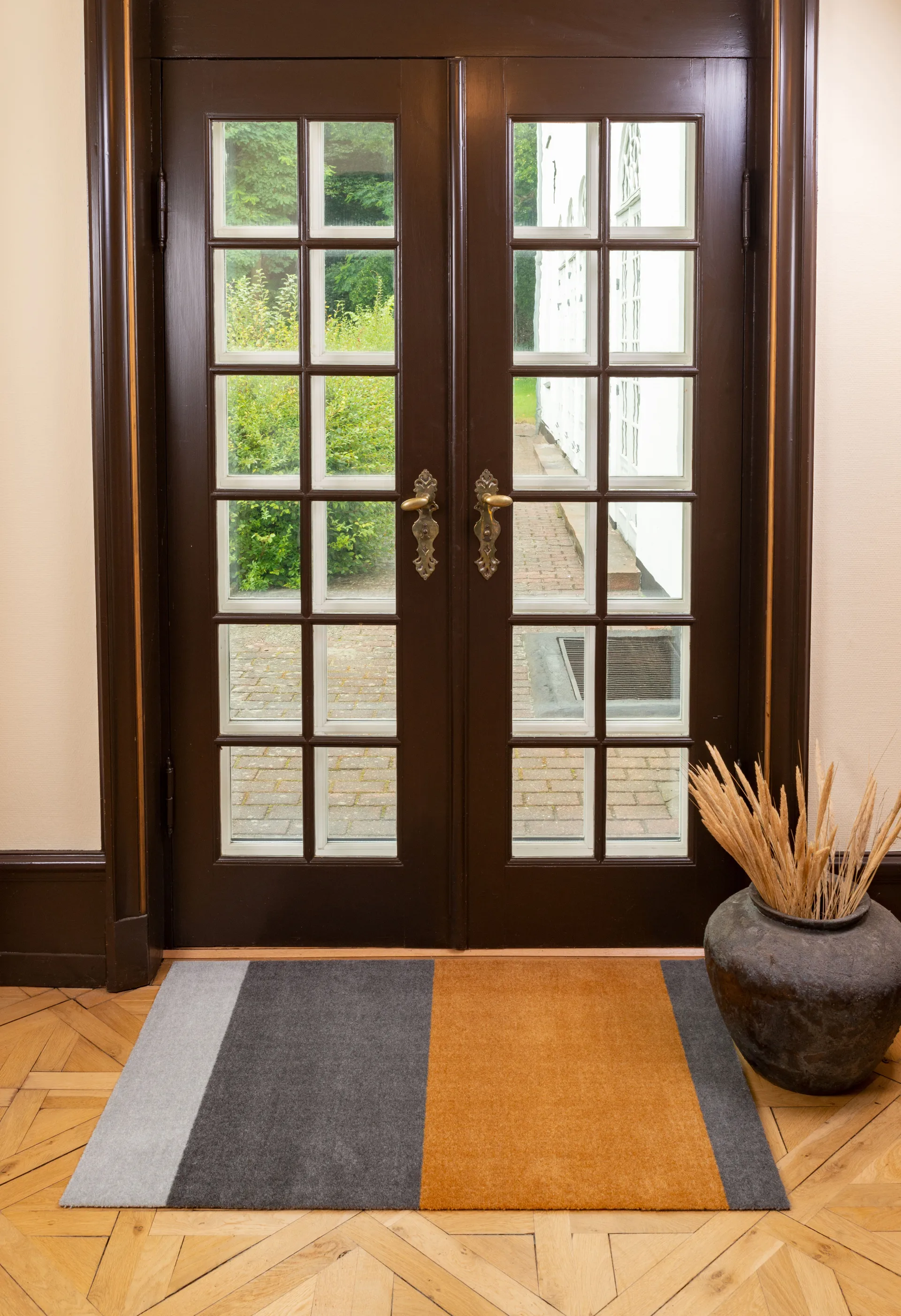 Stripes by tica tapis de couloir horizontal, Grey-grey-dijon, 90x130 cm tica copenhagen