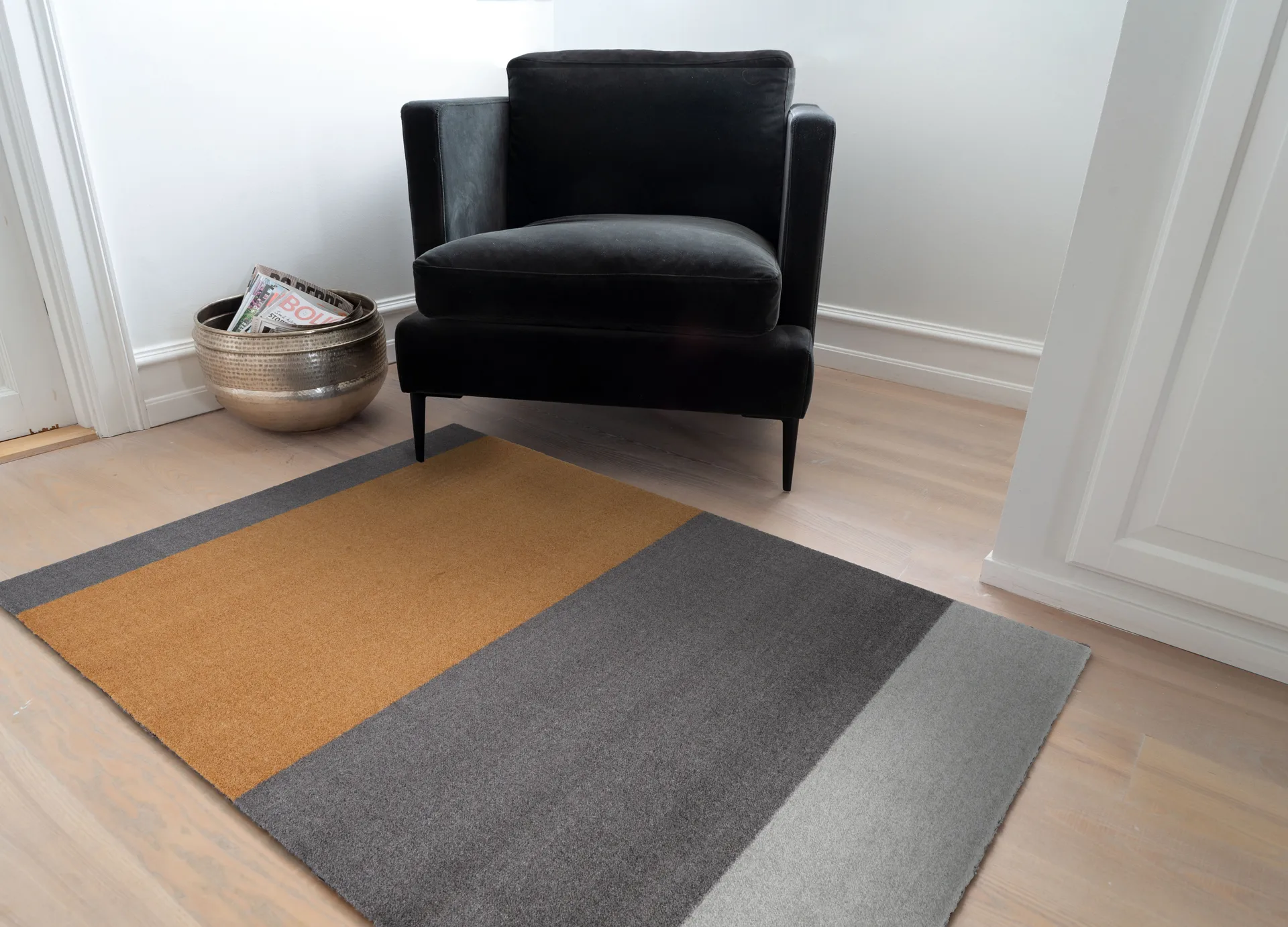 Stripes by tica tapis de couloir horizontal, Grey-grey-dijon, 90x130 cm tica copenhagen