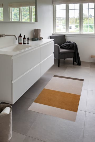 Stripes by tica tapis de couloir horizontal - Ivory-dijon-brown, 67x120 cm - tica copenhagen