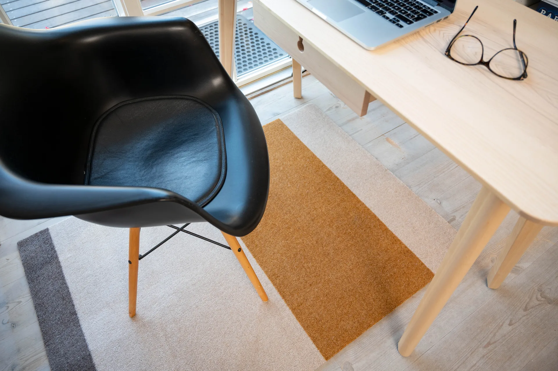 Stripes by tica tapis de couloir horizontal, Ivory-dijon-brown, 90x130 cm tica copenhagen