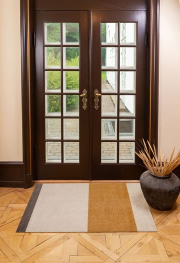 Stripes by tica tapis de couloir horizontal - Ivory-dijon-brown, 90x130 cm - tica copenhagen