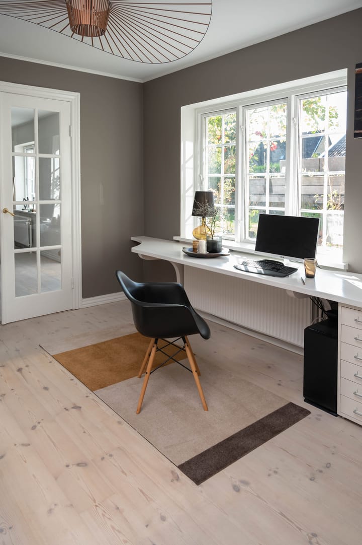 Stripes by tica tapis de couloir horizontal, Ivory-dijon-brown, 90x200 cm tica copenhagen