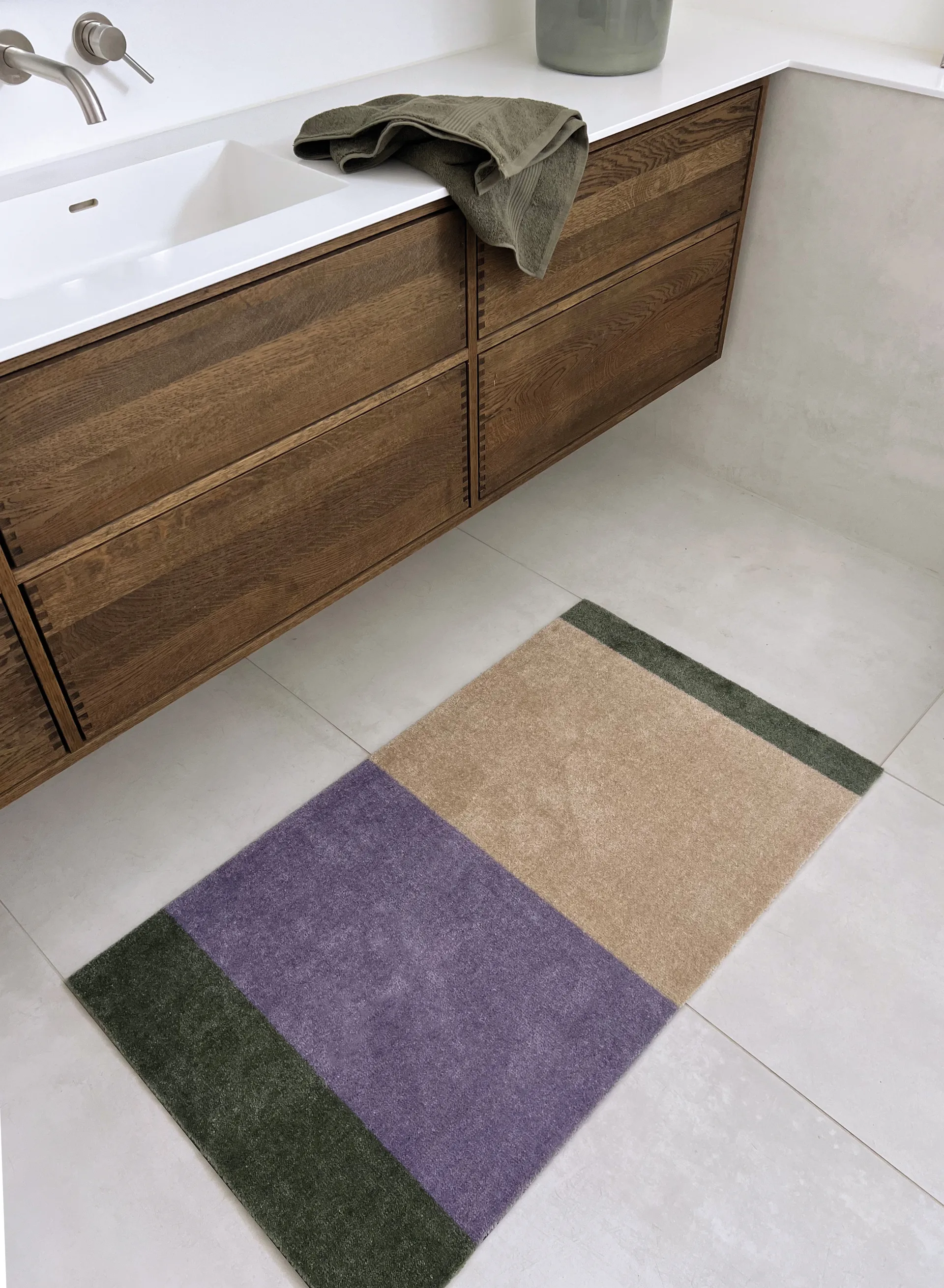 Stripes by tica tapis de couloir horizontal, Lilac-ivory-green, 67x120 cm tica copenhagen