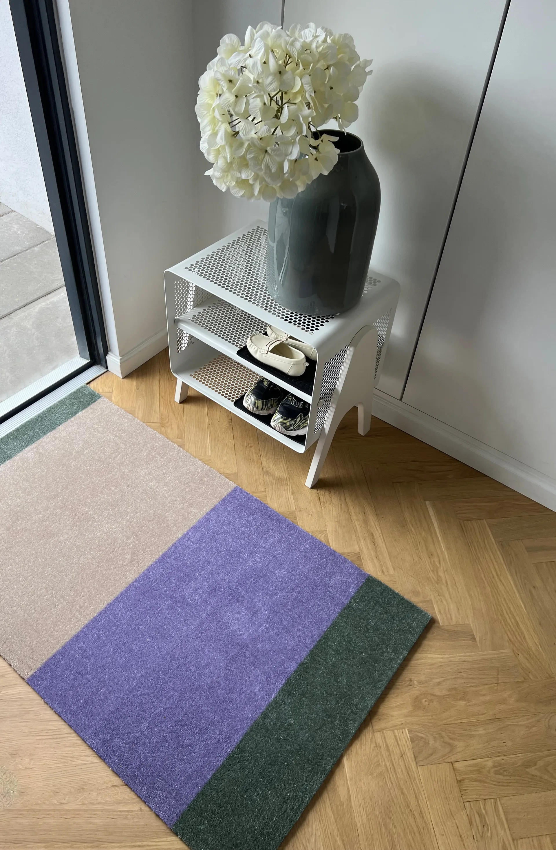 Stripes by tica tapis de couloir horizontal, Lilac-ivory-green, 67x120 cm tica copenhagen