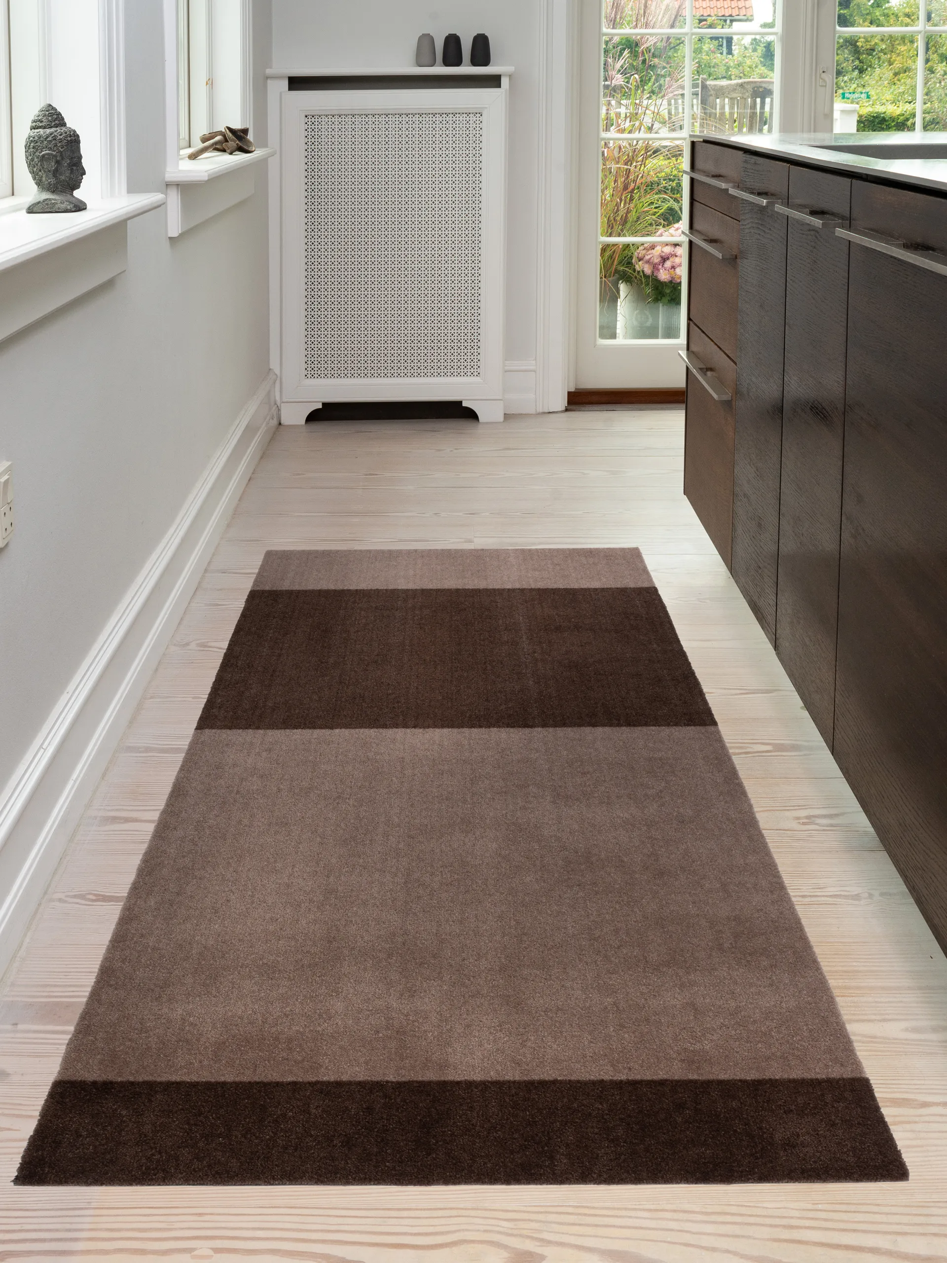 Stripes by tica tapis de couloir horizontal, Sand-brown, 90x200 cm tica copenhagen
