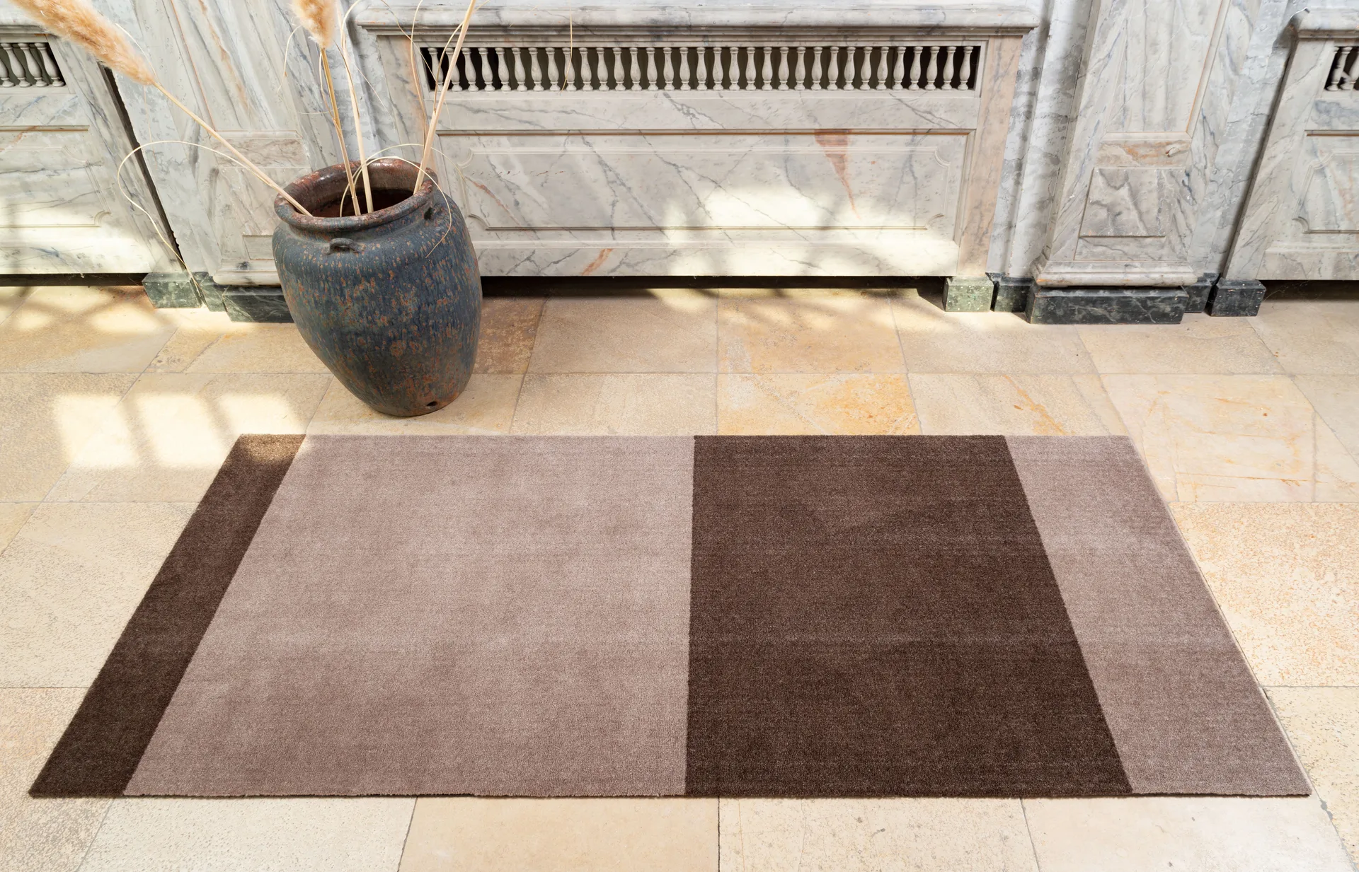 Stripes by tica tapis de couloir horizontal, Sand-brown, 90x200 cm tica copenhagen