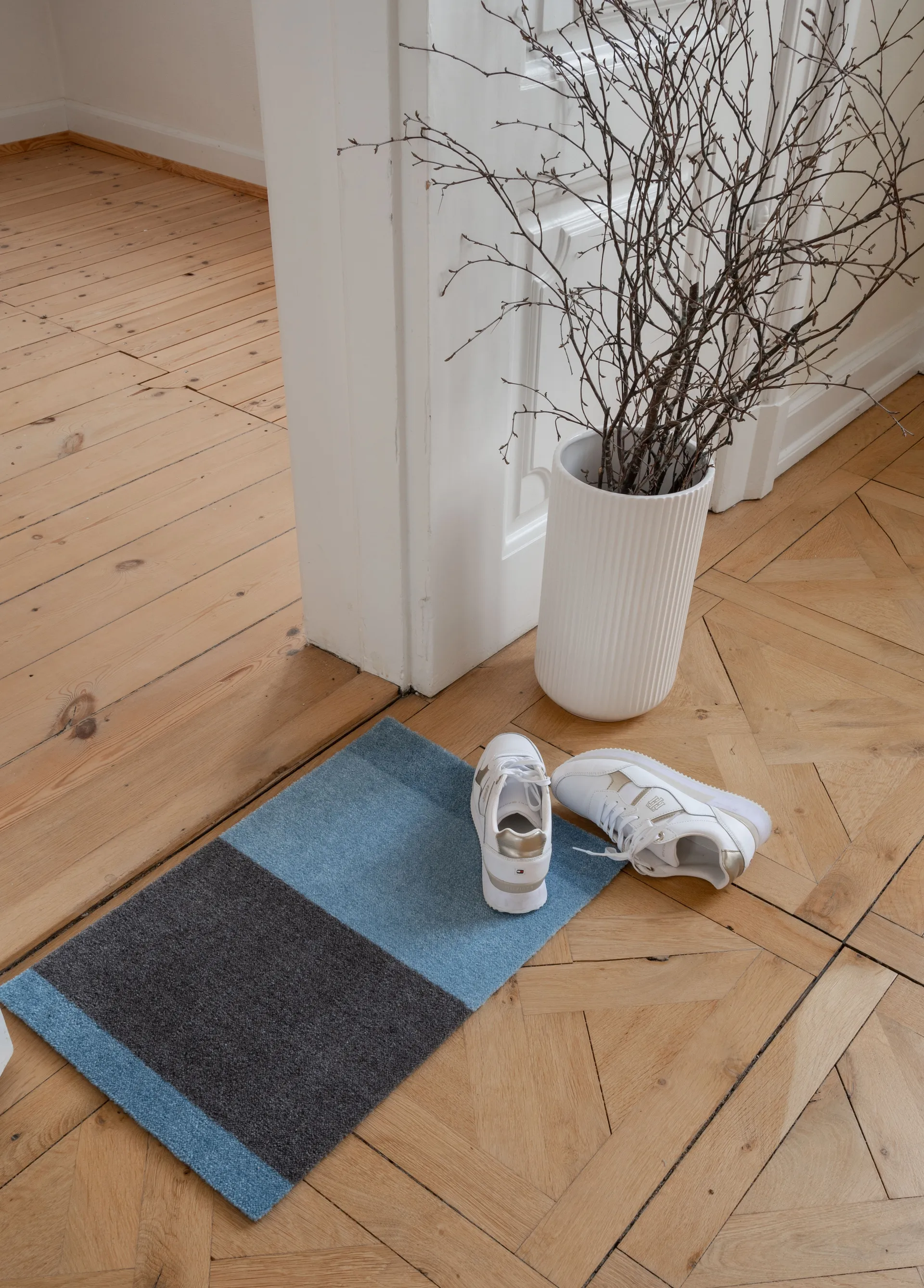 Stripes paillasson horizontal, Blue-steel grey, 40x60 cm tica copenhagen