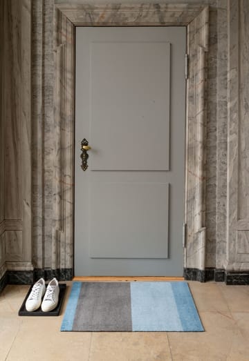 Stripes paillasson horizontal - Blue-steel grey, 60x90 cm - tica copenhagen
