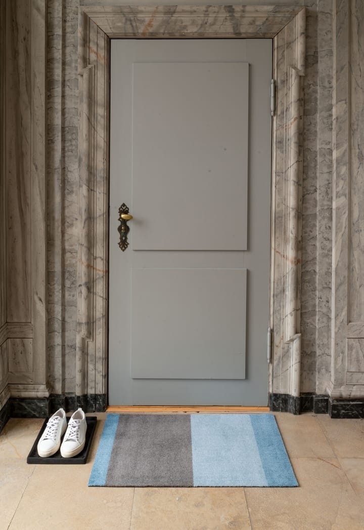 Stripes paillasson horizontal, Blue-steel grey, 60x90 cm tica copenhagen