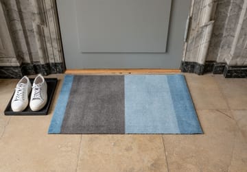 Stripes paillasson horizontal - Blue-steel grey, 60x90 cm - tica copenhagen