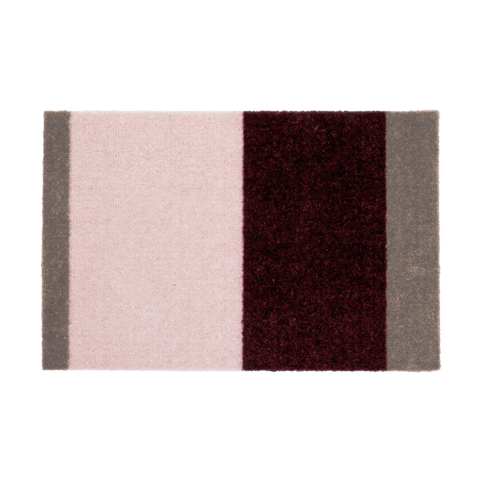 Stripes paillasson horizontal, Bordeaux-rose-sand, 40x60 cm tica copenhagen