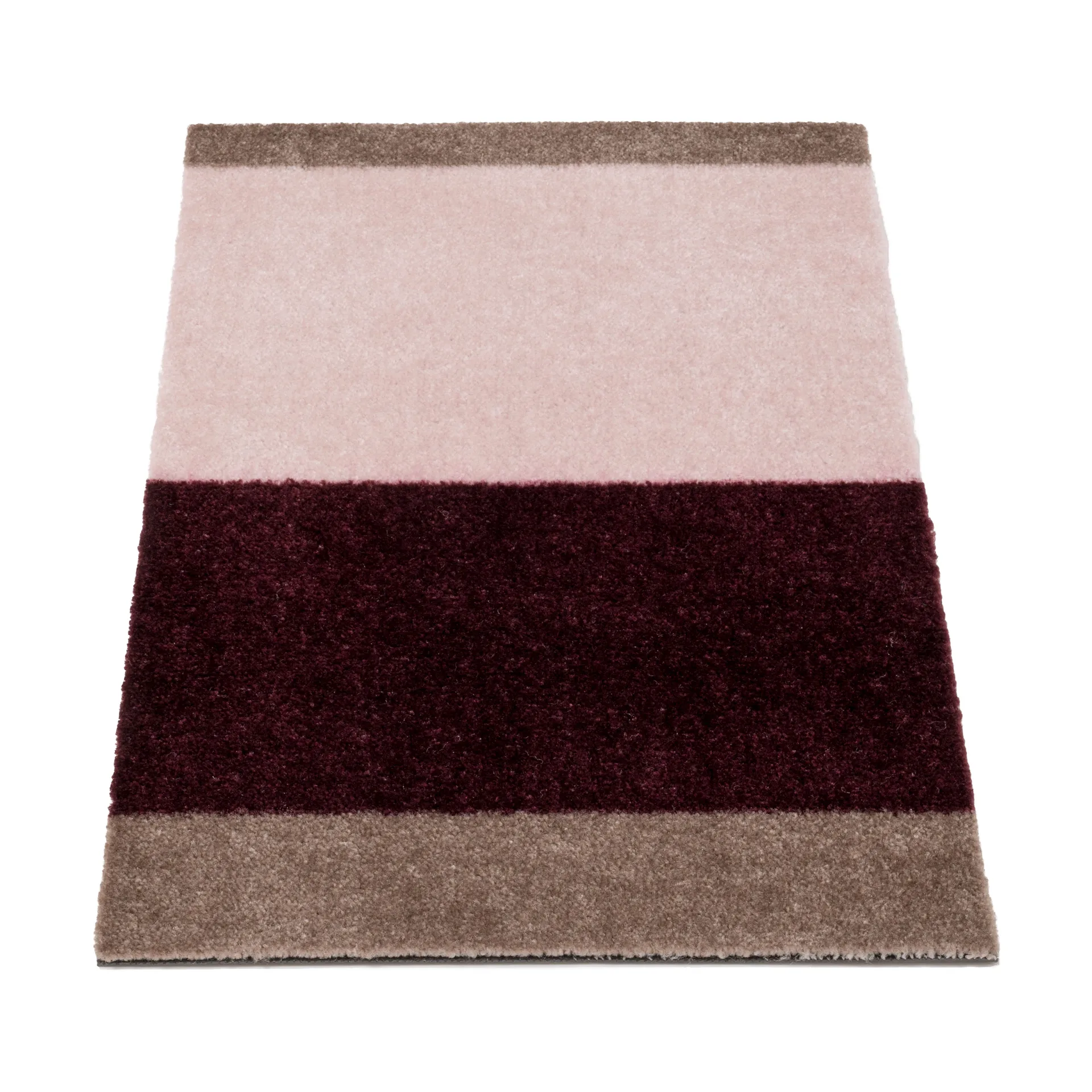 Stripes paillasson horizontal, Bordeaux-rose-sand, 40x60 cm tica copenhagen