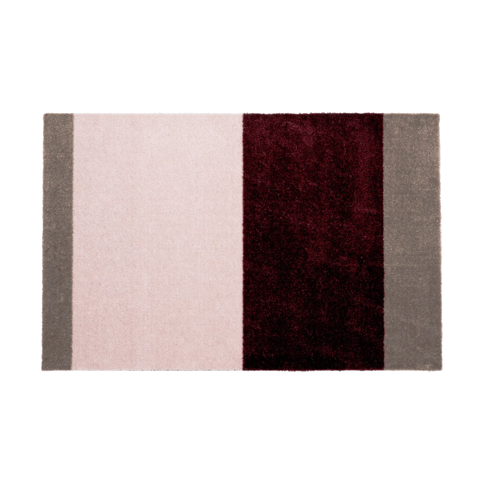 Stripes paillasson horizontal, Bordeaux-rose-sand, 60x90 cm tica copenhagen