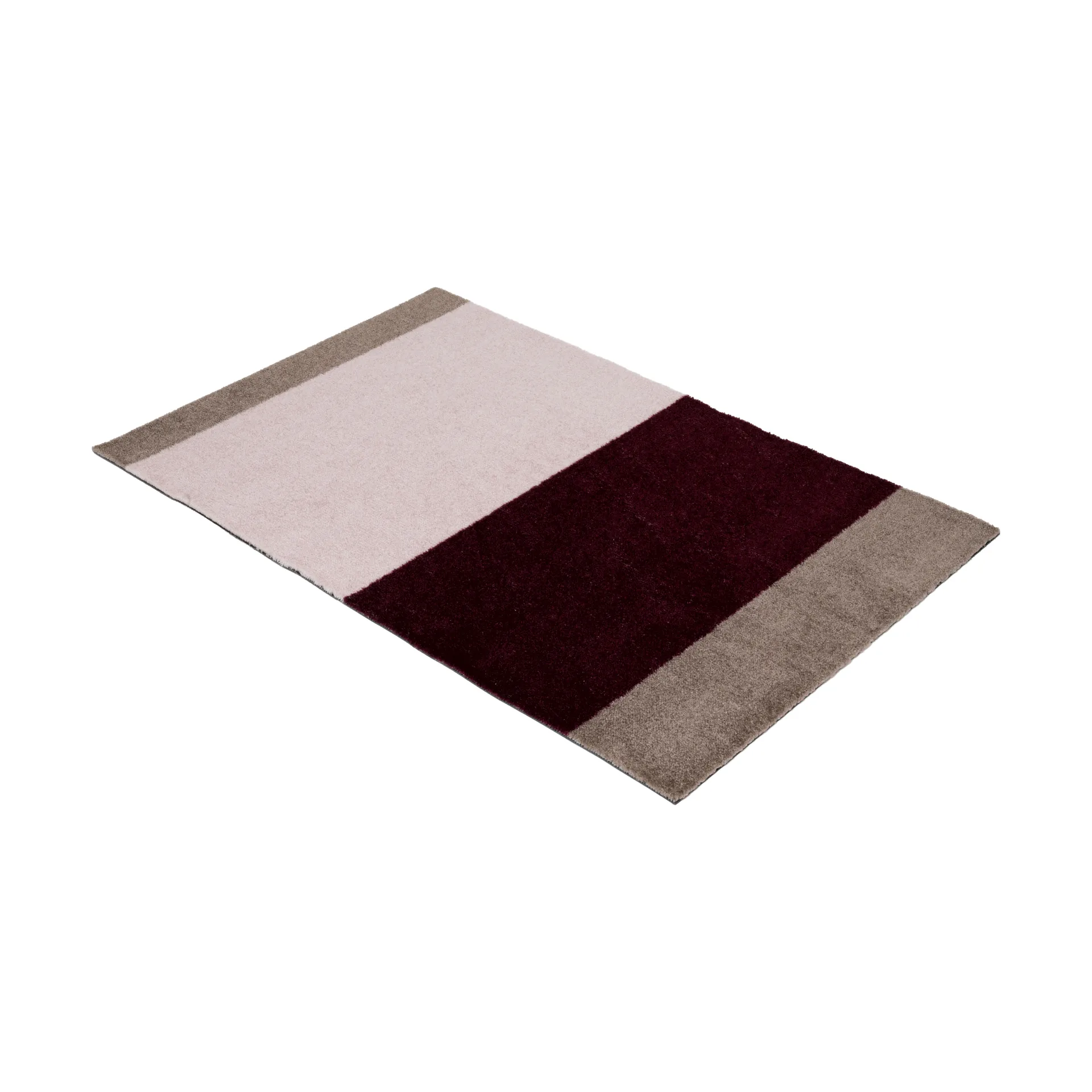 Stripes paillasson horizontal, Bordeaux-rose-sand, 60x90 cm tica copenhagen