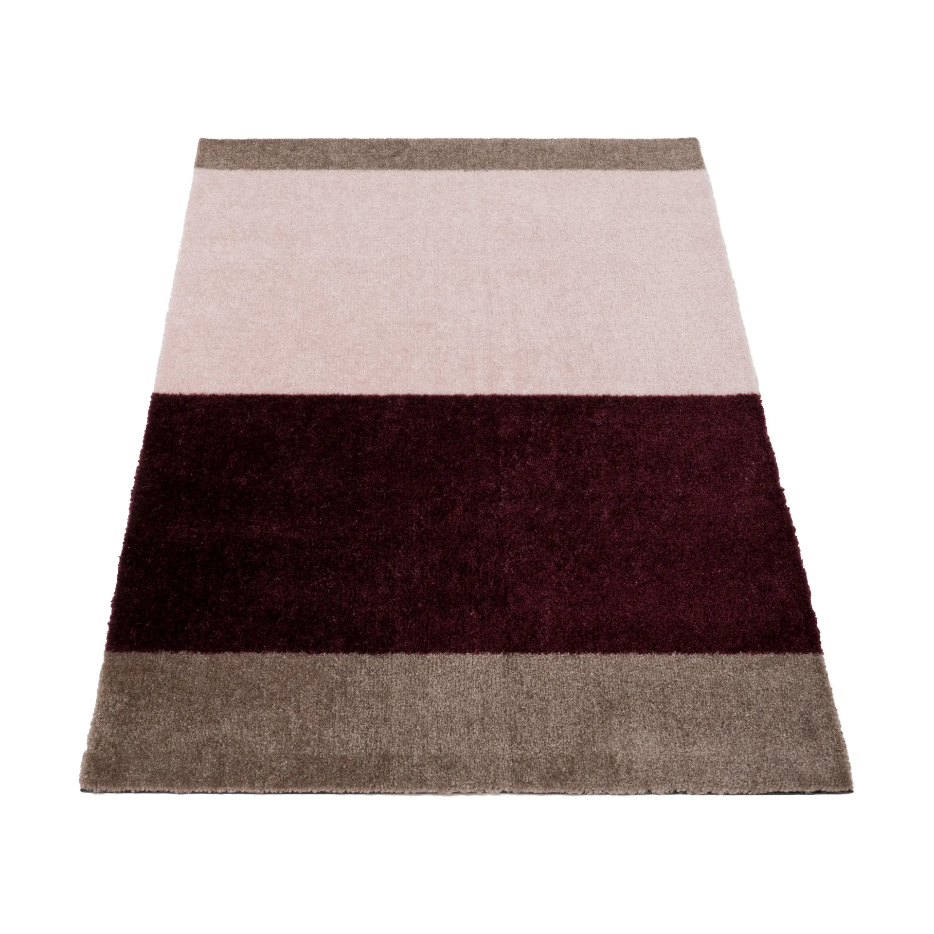 Stripes paillasson horizontal, Bordeaux-rose-sand, 60x90 cm tica copenhagen