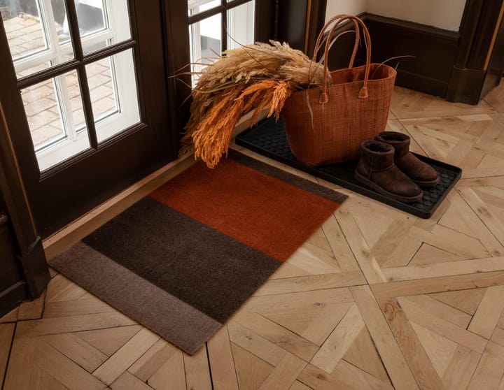 Stripes paillasson horizontal, Brown-terracotta, 60x90 cm tica copenhagen