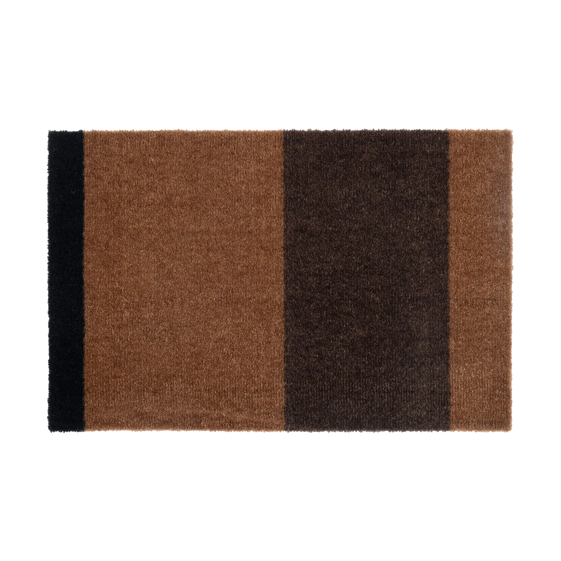 Stripes paillasson horizontal, Cognac-dark brown-black, 40x60 cm tica copenhagen