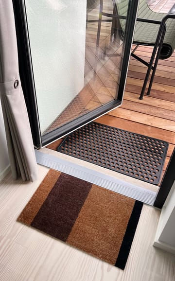 Stripes paillasson horizontal - Cognac-dark brown-black, 40x60 cm - tica copenhagen