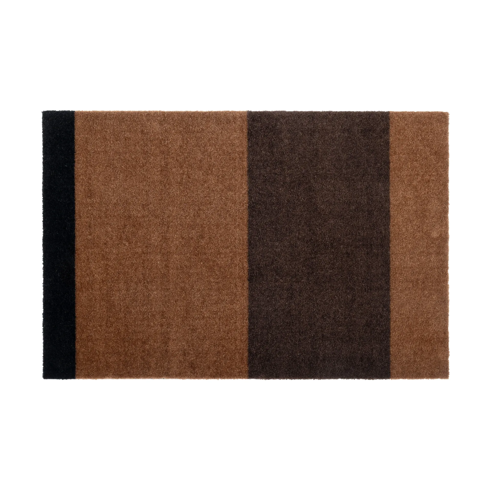Stripes paillasson horizontal, Cognac-dark brown-black, 60x90 cm tica copenhagen