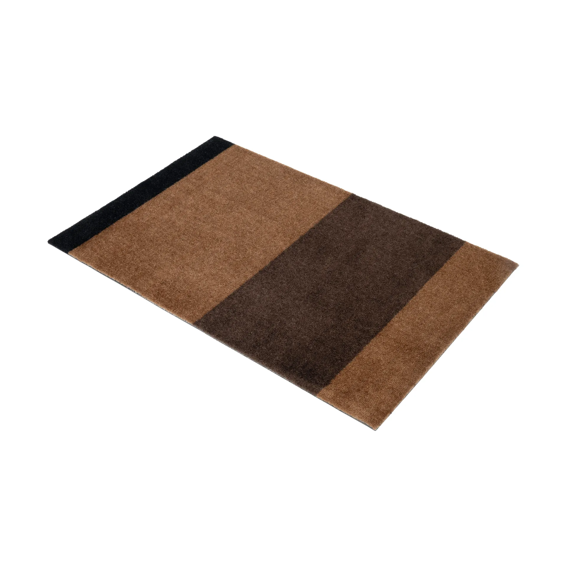 Stripes paillasson horizontal, Cognac-dark brown-black, 60x90 cm tica copenhagen