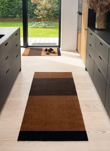 Stripes paillasson horizontal - Cognac-dark brown-black, 60x90 cm - tica copenhagen